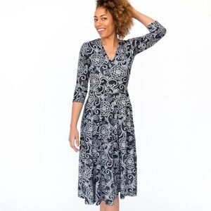 Agnes & Dora Currie Dress Black and White Floral